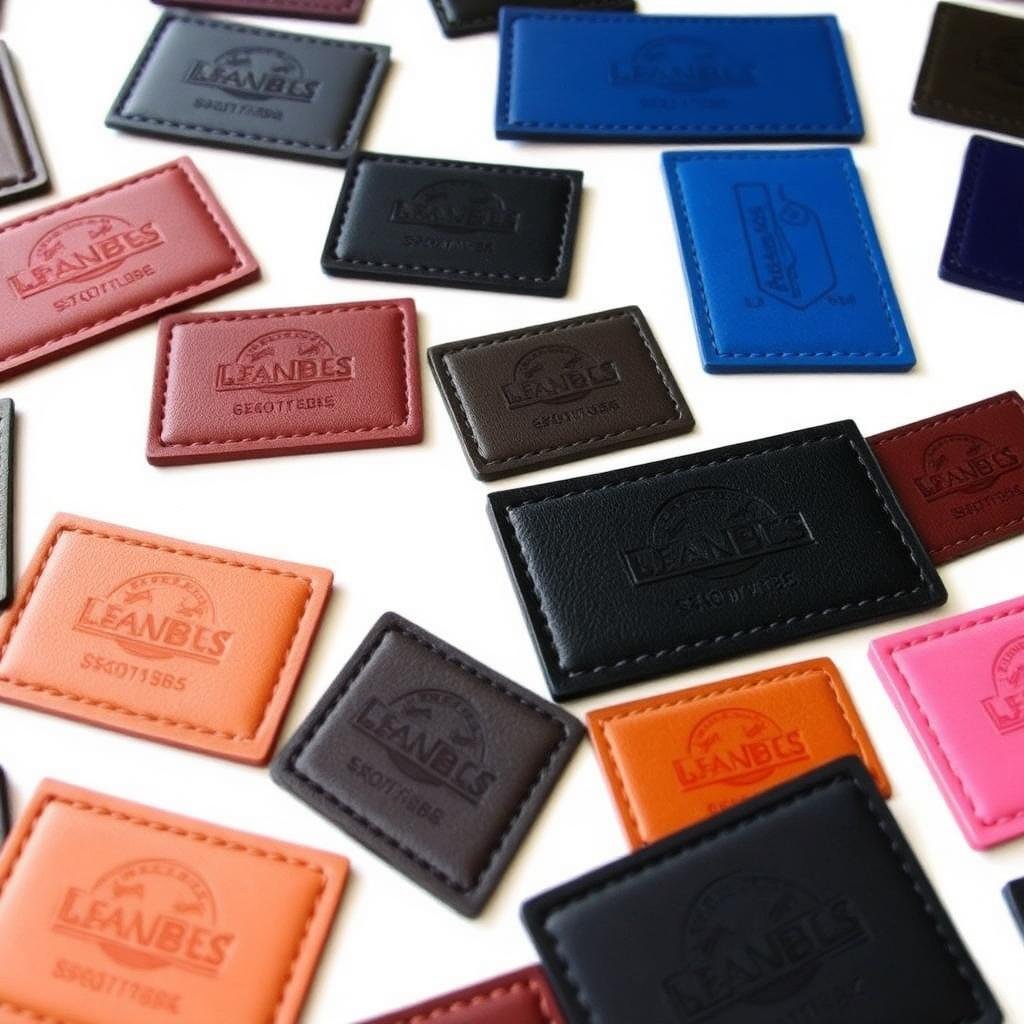 3" × 2" Rectangle Leatherette Patch with Adhesive